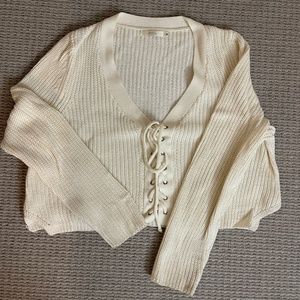 LF Off-White Cropped Sweater